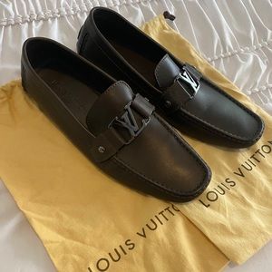 LOUIS VUITTON Calfskin Mens Monte Carlo Loafers